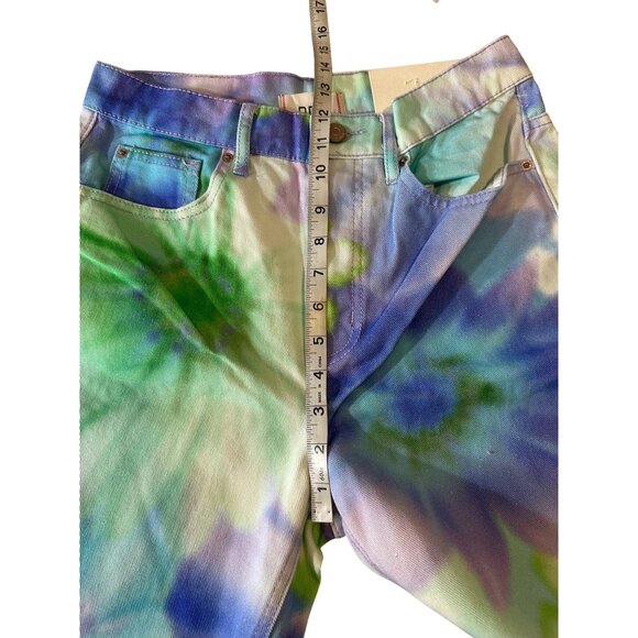 Womens Tie-Dye  28" High-Waist Denim Pants By BDG Urban Outfitters - Picture 6 of 13